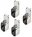 Oval Closet Rod End Supports | Screw on Type | 15mm x 30mm | Polished Chrome | 4 Pack