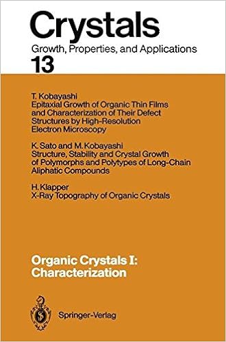 Organic Crystals I Characterization V 1 Norbert Karl H - 
