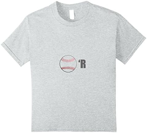Kids Baseball Baller T Shirt - Ball'r Tee Shirt Baseball'r 10 Heather Grey