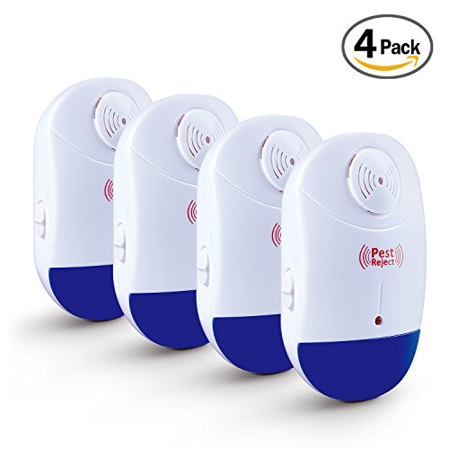 Sago Brothers 2018 NEWEST Pest Control Ultrasonic Pest Repeller, Electronic Mosquito Repellent Plug in for Mice, Roaches, Bed Bugs, Flies (4 Pack), Human/Pets Friendly
