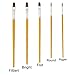 MZD8391 5PC Nylon Hair Wooden Art Paint Brush Set for Artist, Watercolor, Acrylics, Oil, Body, Nail, Face Painting