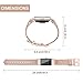 Vancle Fitbit Charge 2 Band,Luxury Genuine Leather Replacement Strap for Fit bit Charge 2(No Tracker) (Pink Gold)