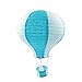 Party Supplies - Set of 5 Lot Hot Air Balloon Paper Lantern Decoration Pom Poms Pompoms Decoration Christmas Wedding Birthday Party Nursery Decoration Parties Favor Party Decor (12inch, Aqua Blue)