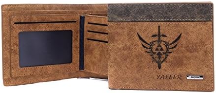 AYHENG The Legend of Zelda Logo Embossed Leather Bifold Billfold Wallet