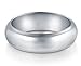 925 Sterling Silver Ring High Polish Plain Dome Tarnish Resistant Comfort Fit Wedding Band 6mm Ring Size 8