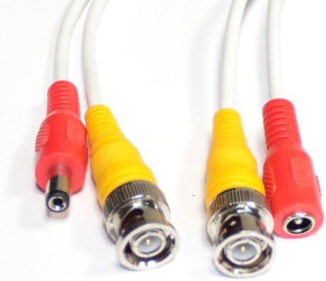 Cables Direct Online- WHITE 20ft PREMIUM QUALITY PRE-MADE SECURITY CAMERA VIDEO POWER CABLE RG59 + 18/2