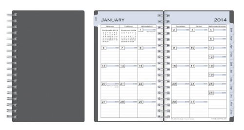 2014 Charcoal Weekly/monthly Planner 3.625 X 6.125