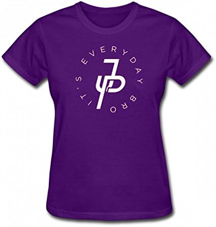 ZNndjq It's Every Day Cotton Tshirt Trendy Print Cotton Women's Tee Purple