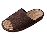 Bronze Times (TM Unisex Cozy Tatami Indoor Cotton Flax House Slippers