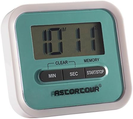 ASTORTOUR Digital Kitchen Timer with Magnet, Clip, Retractable Stand - LCD Screen - Cooking Fitness Timer Countdown &amp; Countup (Vibrant Blue)