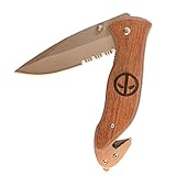 Knife - Rosewood Liner Lock Knife - Deadpool - 138