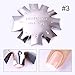 BORN PRETTY Nail Art French Tip Line Edge Cutter Stencil Trimmer Muti Sizes Nail art manicuring Styling Tool 3 Patterns Set