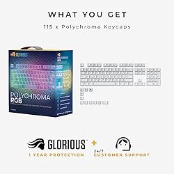 Glorious Polychroma Keycaps: Clear for RGB Shine