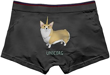YssZcs Men Cute Unicorn Corgi Sexy Underwear Black XL