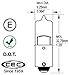 CEC Industries H6W 64132 Halogen Bulbs, 12 V, 6 W, BAX9s Base, T2-3/4 Shape (2-pack)
