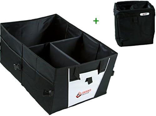 Car Trunk Organizer AND Trash Bag (BONUS) combo for your car, minivan or SUV. Premium Quality. Great for groceries - Great for busy moms and dads! sturdy and durable