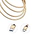 Samsung Galaxy S8 / S8 Plus Cable, BeneStellar 2-Pack 5ft / 1.5m Reversible USB Type-C Nylon Braided Cable for Galaxy S8 / S8 Plus, LG G6 / G5, Google Pixel, Nexus 6P / 5X, Moto Z and More (Gold)