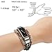 🎁Marval.P🎁 Compatible for Fitbit Inspire Bands, Handmade Leather Inspire HR Band, Replacement Unique Bracelet, Wristbands Adjustable Size Fashion Wrist Band Straps Women Men Lover (Black +)