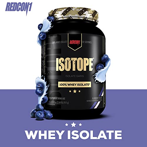 REDCON1 Isotope 100 Whey Isolate, Blueberry Yogurt Keto Friendly