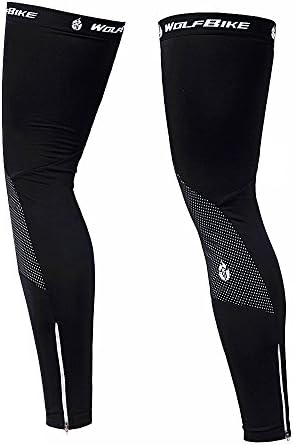 Unisex Winter Fleece Thermal Leg Protection Cycling UV Protection Leg Warmer SCS261 Black M