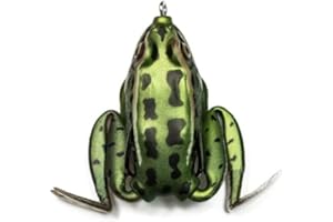 Lunkerhunt - Lunker Frog Fishing Lure | Award Winning Realistic Topwater Frog Lure for Fishing Bass, Trout and Pike | Freshwater Fish Bait with Hollow Body, Weedless Hooks