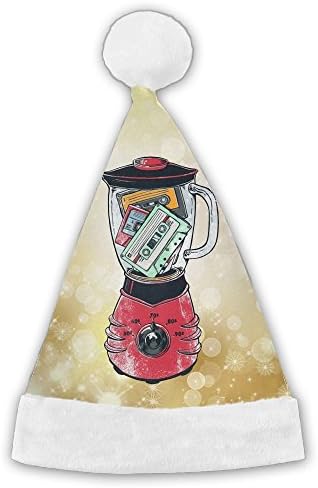 Mkid Juicer Holiday Theme Hats Christmas Santa Hat 3D Graphic Printed For Adults And Children