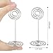 Outgeek Place Holders, 24PCS Table Number Holder Place Card Holders Desk Card Stand Clips Wire Table Picture Photo Holder Tabletop Postcard Menu Memo Name (Silver 24PCS)