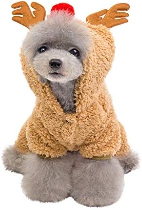 Lookhy🌟 Christmas Pet Clothes, Cat Costume Cute Adjustable Santa Claus Clothes anta Claus Coat Winter Keep Warm Christmas Pattern Cat Dog Clothing Pet Hoodie Coat for Small Medium Large Cats