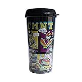 Silver Buffalo NT1587 Teenage Mutant Ninja Turtles Comic Plastic Travel Mug, 16-Ounces