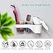 VIEFIN Adhesive Hair Dryer Holder Wall Mount,No Drilling Hair Dryer&Styling Tools Organizer Storage,Blow Dryer Hair Curler Brush Cleanser Rack(Large, Gray)