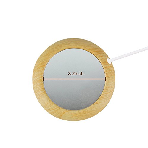 USB Mug warmer Coffee Tea Cup Warmer … (Light wood)