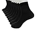 SMYTSHOP 10 Pairs Men Breathable Socks Bamboo Fiber Ultra-thin Elastic Silky Short Silk Stockings (Black)