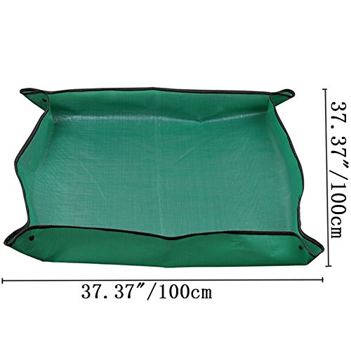 ZZ Lighting Portabe Indoor Plant Repotting Transplanting Tidy Square Mat(Green)