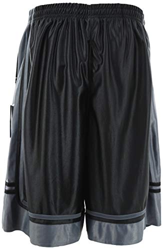 ChoiceApparel Mens Two Tone Training/Basketball Shorts with Pockets (S up to 4XL) (3XL, Zippered-Black/Charcoal)
