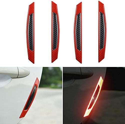 MepLife 4 Trailer Reflector Car Reflective Self Adhesive Safety Warning Conspicuity Tape,Waterproof Honeycomb Reflective Tape Band Stickers for Truck Auto Door Edge Protector Guards Accessories
