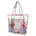 MICOM Clear Purse PVC Transparent Bag Work Handbags for Women Girls (Pink)