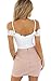Angashion Women's Spaghetti Strap Floral Lace Jumpsuit Romper Bodysuit,White,US 2/Tag S