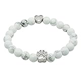 Pet Memorial Bracelet Gift - Limited Edition 22 Agate Bead - Provides 22 Meals for Shelter Animals In Honor of Your Beloved Pet