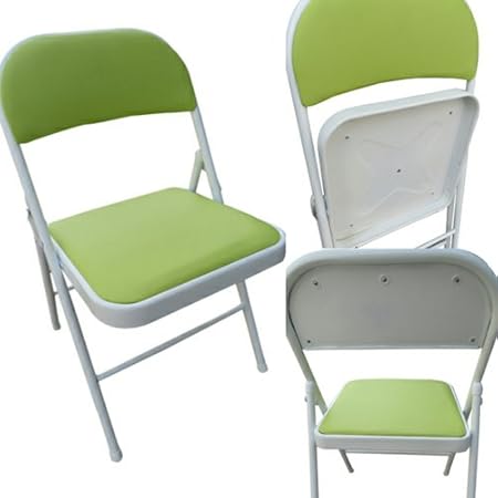 Amaze Folding Steel Chair (Standard Size, Green)