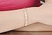 Girl Era Gold Plated 6 Set of Square Clear Crystal Bling Tennis Bracelet Charm Gold Bracelets