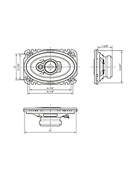 Altavoz de 3 vías Pioneer TS-A4676R, juego único, negro