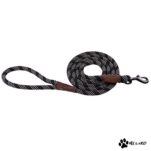 Max and Neo Rope Leash Reflective 6 Foot We Donate a Leash to a Dog