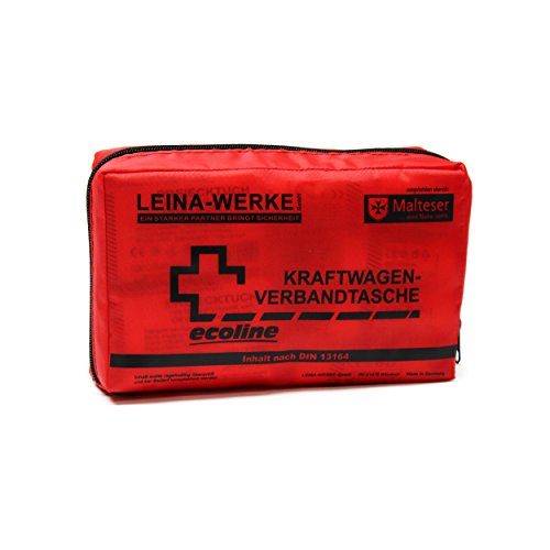 Leina 11036 First Aid Bag Compact Ecoline with Velcro, Red/Black