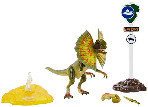 Jurassic World GPG93 - Jurassic World Amber Collection Dilophosaurus, Spielzeug ab 8 Jahren