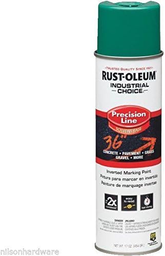 12 Pk Safety Green RustOleum Indust Choice Inverted Marking Spray Paint 1634838