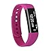 FIT-FIRE Fitness Tracker, Super-thin Activity Tracker Wearable Smart Bracelet (Purple)