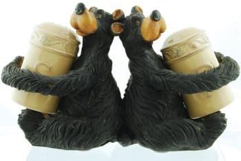 Willie Bear Salt Pepper Shaker Set Includes 2 Shakers 7 5 Inch Black Bear Kitchen Decor Amazon De Kuche Haushalt