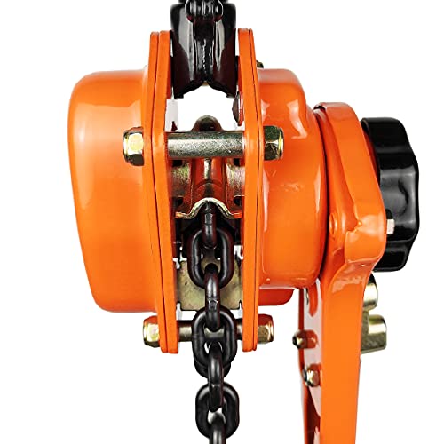 TOYOINTL Manual Lever Hoist Chain Hoist 0.75Ton 1650Lbs 1.5M 5ft Lift
