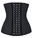 YIANNA Women's Latex Sport Girdle Waist Training Corset Waist Shaper, Size XL (Black)