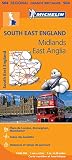 ENGLAND SE , MIDDLE , EAST ANGLIA 11504 CARTE ' REGIONAL ' MICHELIN KAART (Multilingual Edition) by